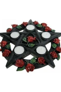 Nemesis Now Pentagram Rose Tealight Holder