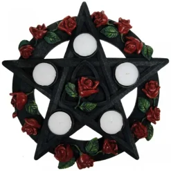 Nemesis Now Pentagram Rose Tealight Holder