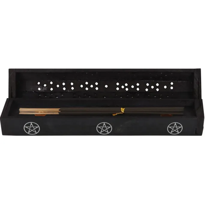Something Different Pentagram Wooden Black Pepper Incense Box Set