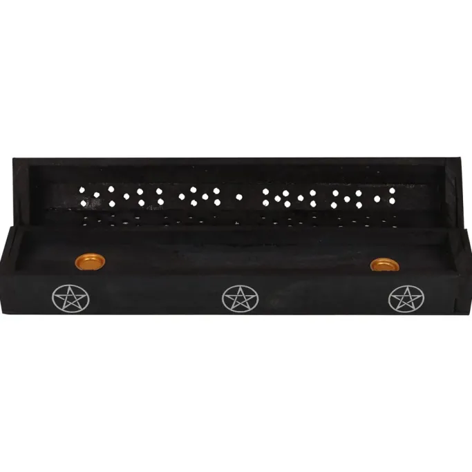 Something Different Pentagram Wooden Black Pepper Incense Box Set