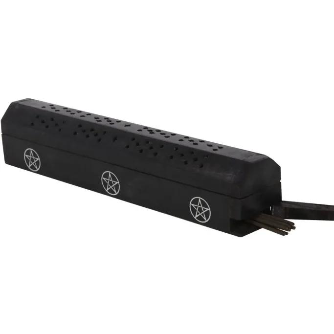Something Different Pentagram Wooden Black Pepper Incense Box Set