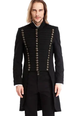 Pentagramme Black Officer Gothic Coat