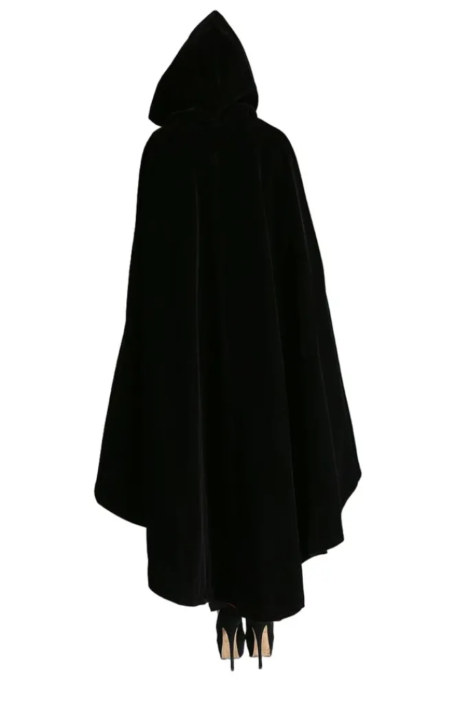 Pentagramme Black Velvet Cape Red Lining