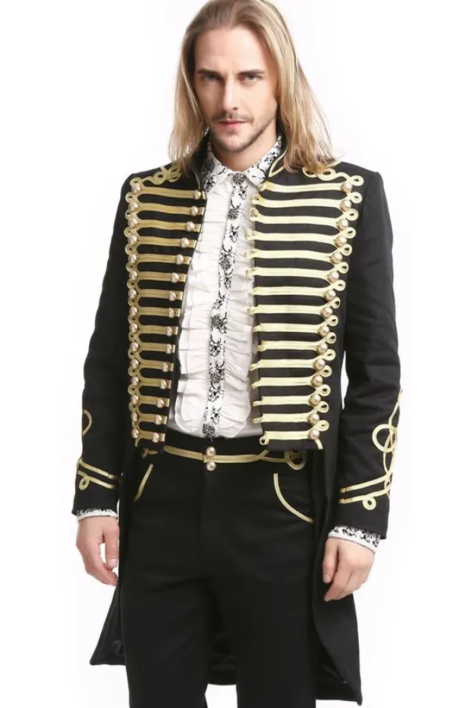 Pentagramme Gold Officer Gothic Coat