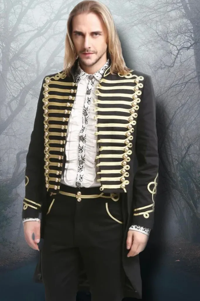 Pentagramme Gold Officer Gothic Coat