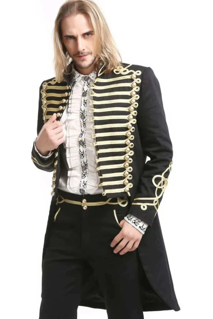 Pentagramme Gold Officer Gothic Coat