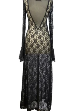 Pentagramme Long Gothic Lace Dress (M)