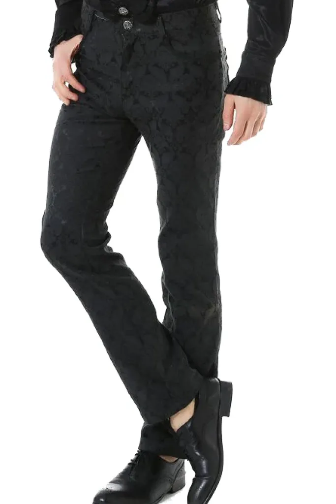 Pentagramme Trousers Black Brocade