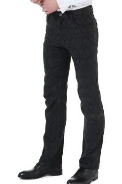 Pentagramme Trousers Black Brocade