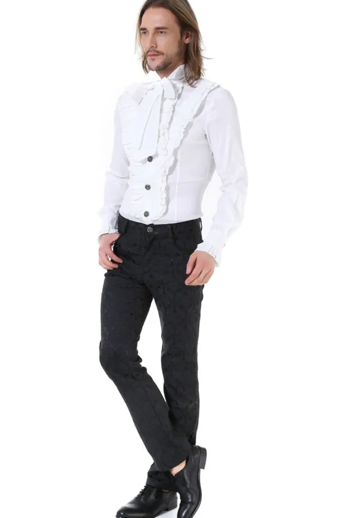 Pentagramme Trousers Black Brocade