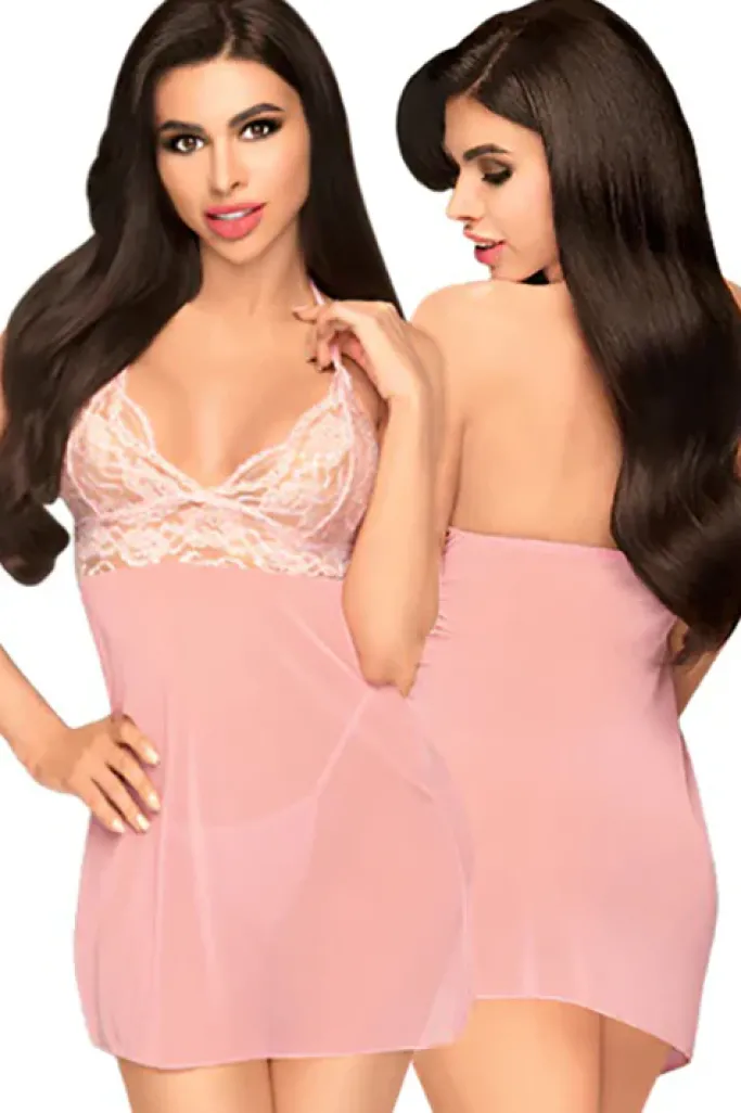 Penthouse Bedtime Story Mini Dress Rose