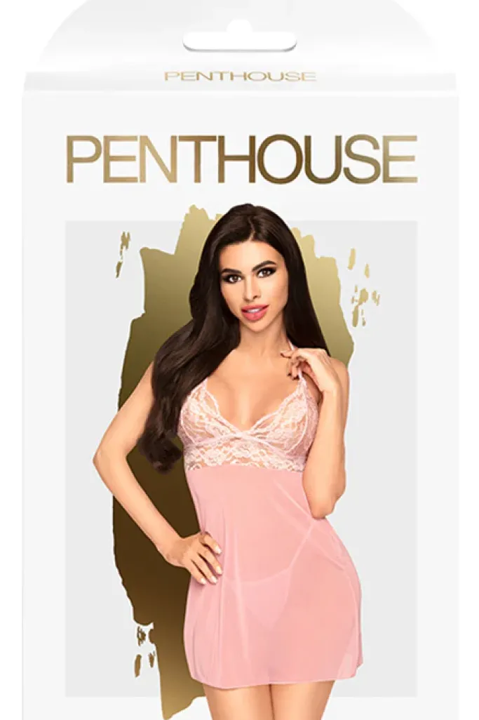Penthouse Bedtime Story Mini Dress Rose