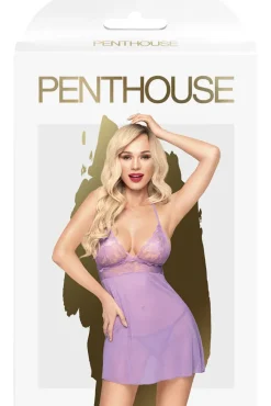 Penthouse Bedtime Story Mini Dress Purple