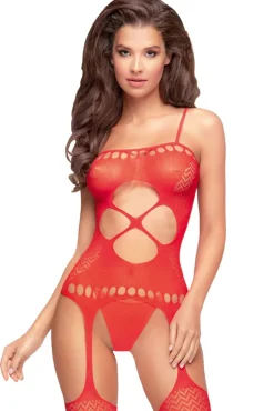 Penthouse Hot Nightfall Red Bodystocking
