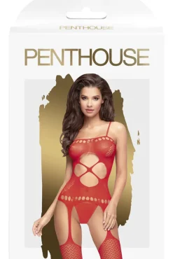 Penthouse Hot Nightfall Red Bodystocking
