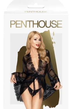 Penthouse Hypnotic Power Black Kimono