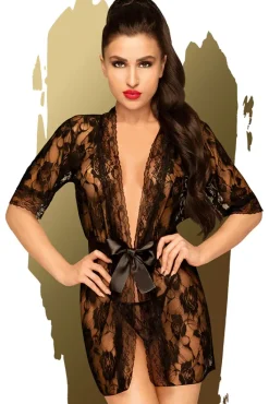 Penthouse Sweet Retreat Black Kimono