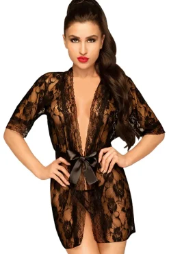 Penthouse Sweet Retreat Black Kimono