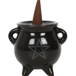 Something Different Pentragram Cauldron Ceramic Incense Holder
