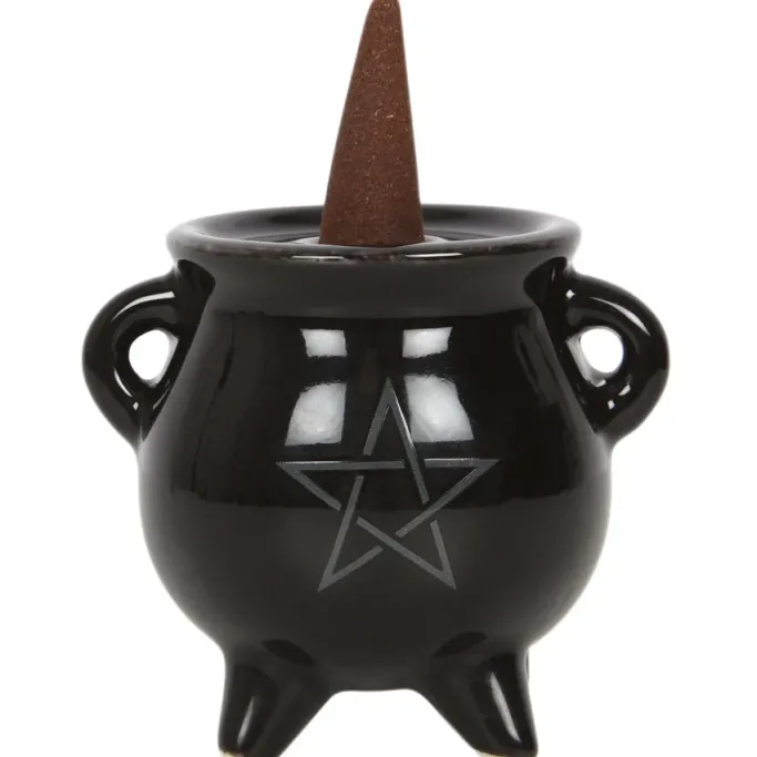 Something Different Pentragram Cauldron Ceramic Incense Holder