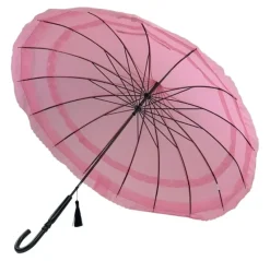 Soake Pink Classic Frilled Pagoda Umbrella