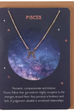 Something Different Pisces Zodiac Necklace Card