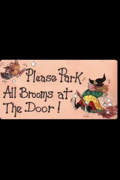 Something Different Please Park All Brooms at the Door Smiley Fridge Magnet