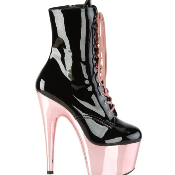 Pleaser ADORE 1020 Boots Black Rose Gold