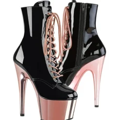 Pleaser ADORE 1020 Boots Black Rose Gold