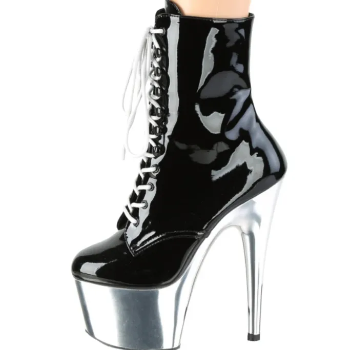 Pleaser ADORE 1020 Silver Chrome Boots