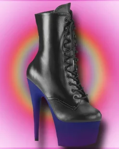 Pleaser ADORE 1020BP Black Blue Boots