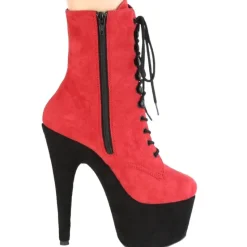 Pleaser ADORE 1020FSTT Red Black Boots