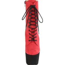 Pleaser ADORE 1020FSTT Red Black Boots