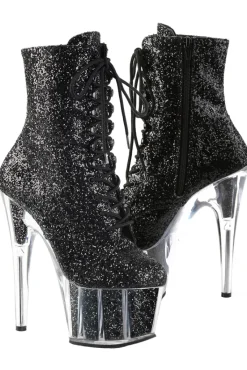 Pleaser ADORE 1020G Boots Black Glitter