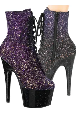 Pleaser ADORE 1020OMBG Purple Glitter Boots