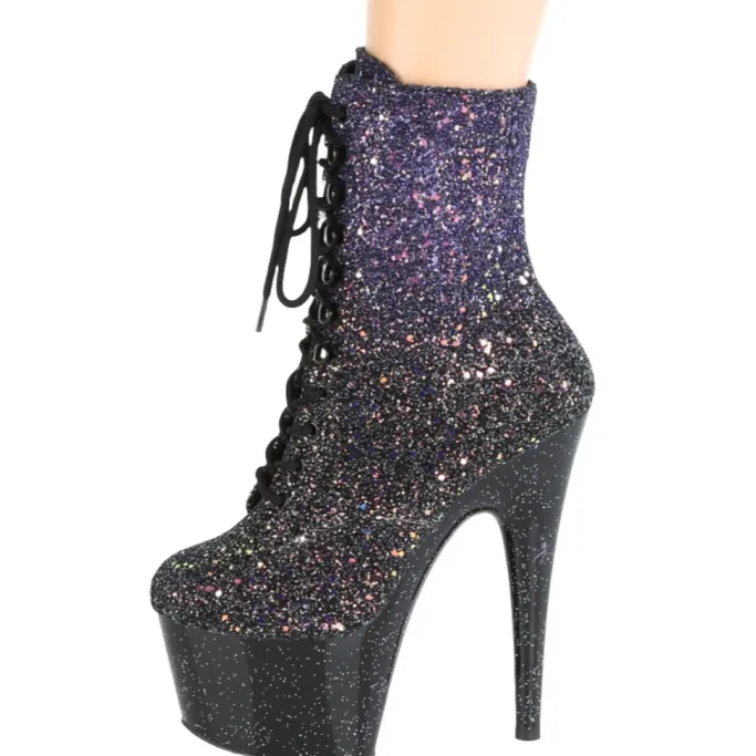 Pleaser ADORE 1020OMBG Purple Glitter Boots