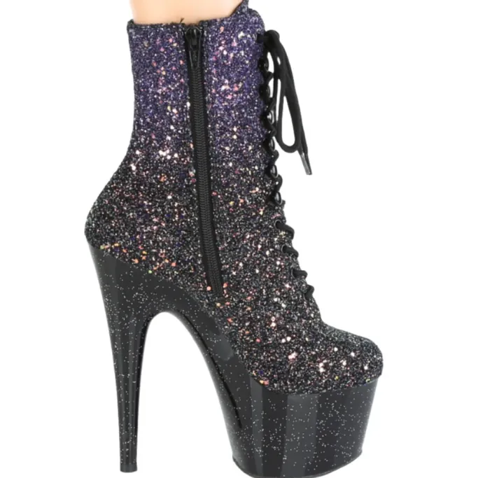 Pleaser ADORE 1020OMBG Purple Glitter Boots