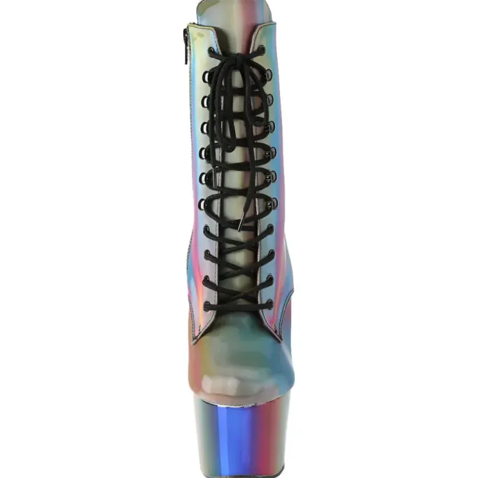 Pleaser ADORE 1020RC Reflective Rainbow Boots