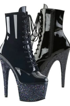 Pleaser ADORE-1020LG Boots Black Glitter