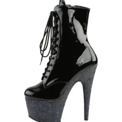 Pleaser ADORE-1020LG Boots Black Glitter