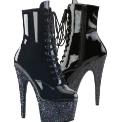 Pleaser ADORE-1020LG Boots Black Glitter