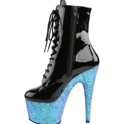 Pleaser ADORE-1020LG Boots Blue Glitter