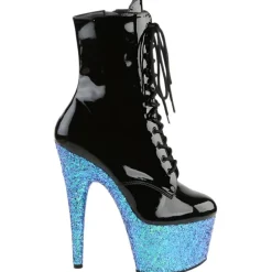 Pleaser ADORE-1020LG Boots Blue Glitter