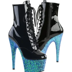 Pleaser ADORE-1020LG Boots Blue Glitter