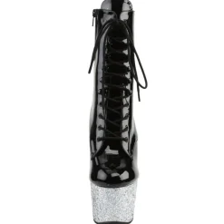 Pleaser ADORE-1020LG Boots Silver Glitter