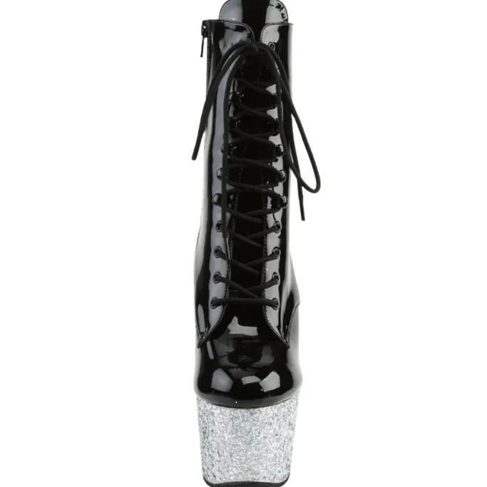 Pleaser ADORE-1020LG Boots Silver Glitter