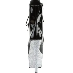 Pleaser ADORE-1020LG Boots Silver Glitter
