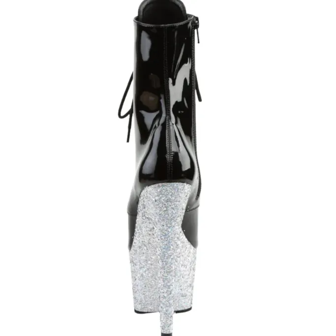 Pleaser ADORE-1020LG Boots Silver Glitter