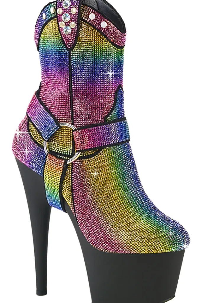 Pleaser ADORE-1029RS Rainbow Boots