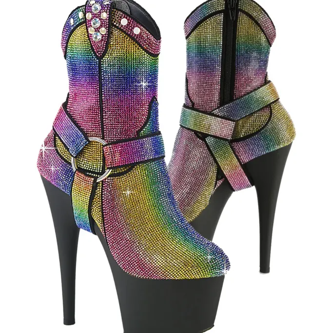 Pleaser ADORE-1029RS Rainbow Boots